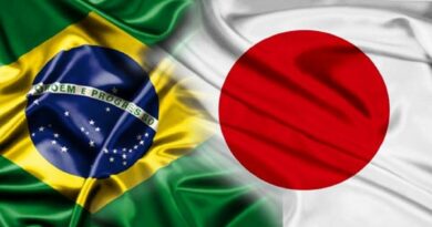 Bandeira Japão e Brasil