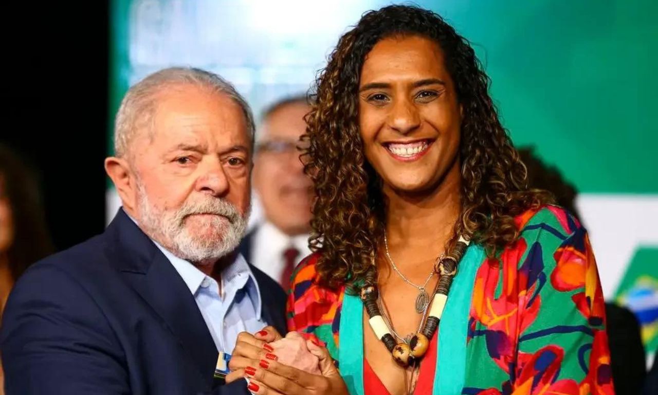 Presidente Lula e a ministra Anielle Franco