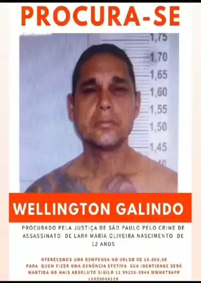Wellington Galindo de Queiroz - Caso Lara Maria Procurado